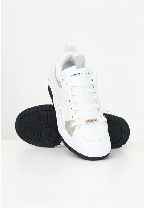 Sneakers bianche da donna con dettagli a contrasto ARMANI EXCHANGE | XDX168XV894U283